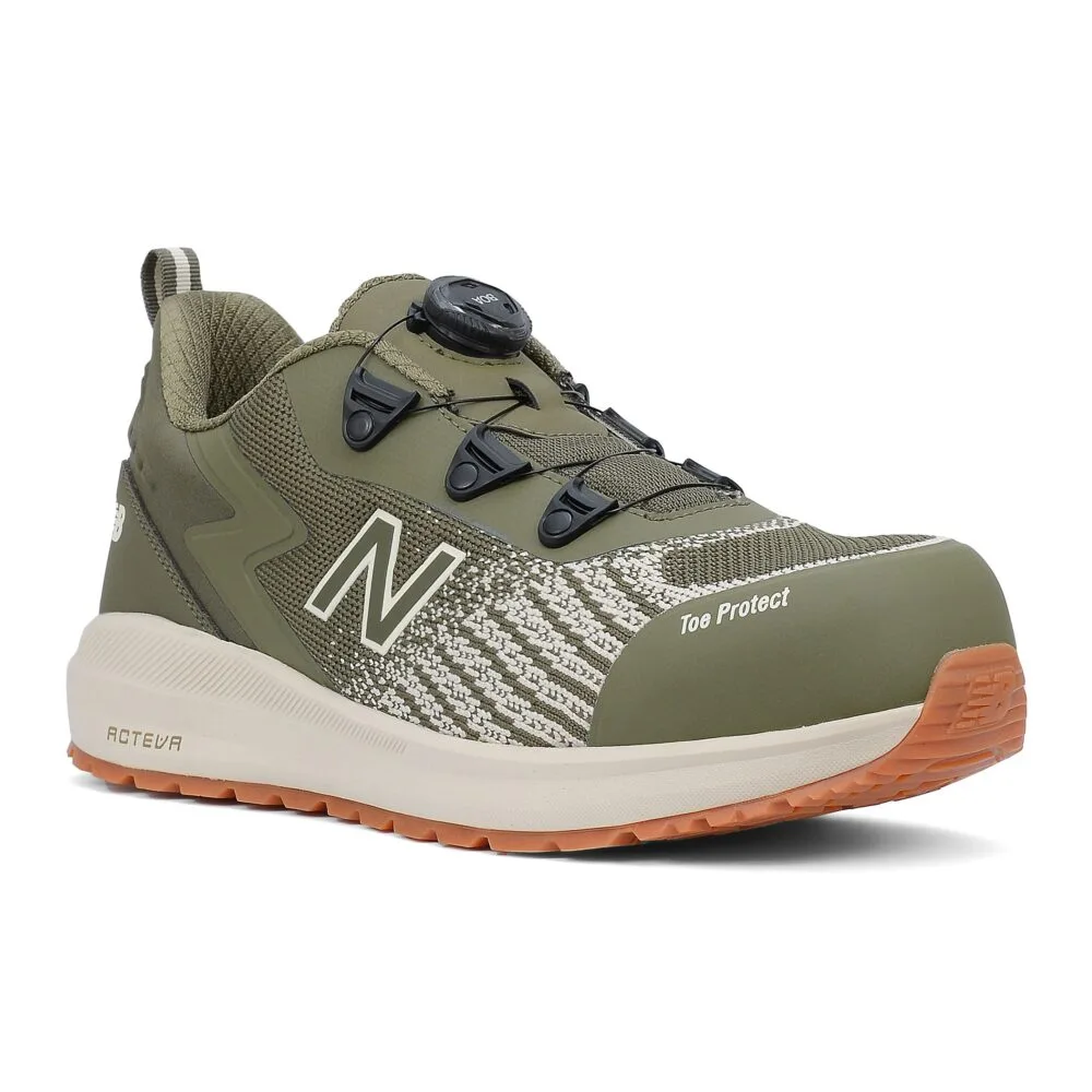 New Balance Speedware BOA Herren Sicherheitsschuh S1P - Oliv/Weiß - Foto 4